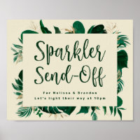 Tropisches Foliage-Sparkler-Sign-Off
