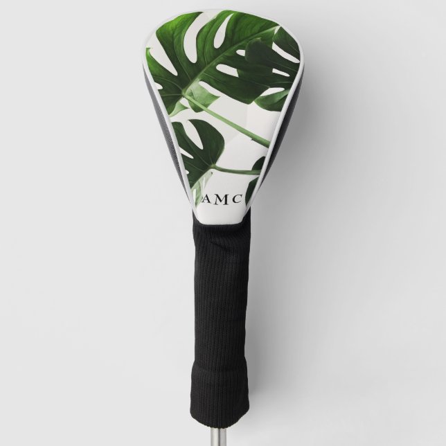 Tropisches Folienmonogramm Golf Headcover (Vorderseite)