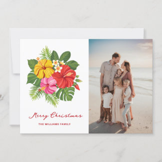 Tropisches Foto für den Urlaub in Flora Weihnachte Feiertagskarte