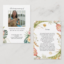 Tropisches Foto Gedenkstätte Ich bin kostenlos Geb Visitenkarte