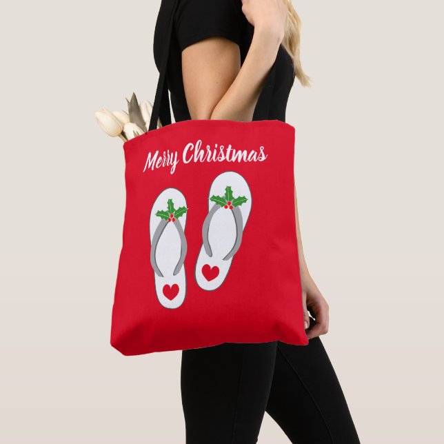 Tropisches Frohe Weihnachten süße Strand Sandalen (Von Nahem)
