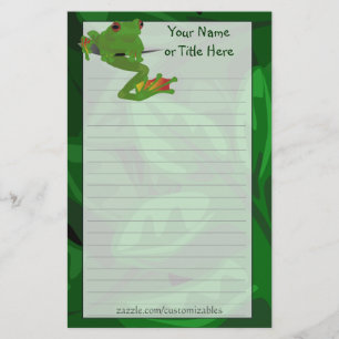 Tropisches Frosch-Briefpapier Briefpapier