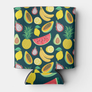 Tropisches Frucht-Vintage-Muster Bliss Dosenkühler