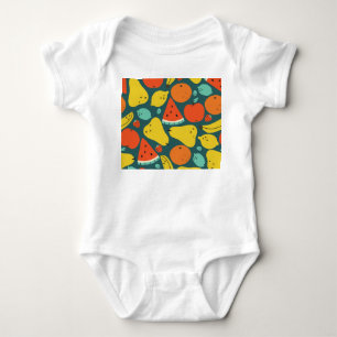 Tropisches Fruchtmuster Baby Strampler
