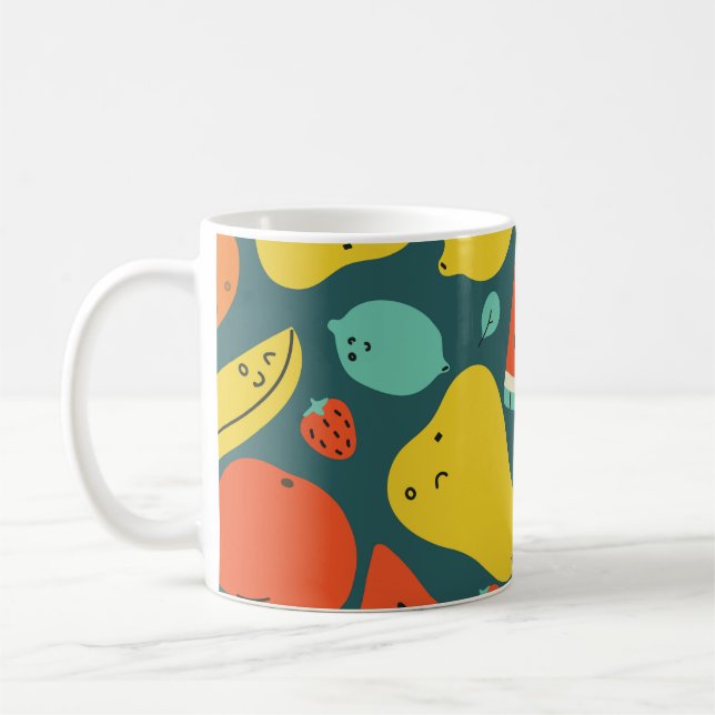 Tropisches Fruchtmuster Kaffeetasse (Links)