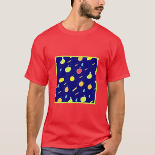 Tropisches Fruchtmuster mit Neonfarben T-Shirt