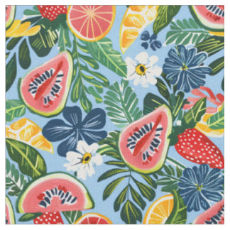 Tropisches Fruchtmuster | Nahtloses Sommer Botanic Stoff