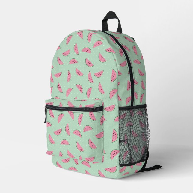 Tropisches Fruchtpaint Spritzer Muster Bedruckter Rucksack (Rückseitige Ecke Rechts)