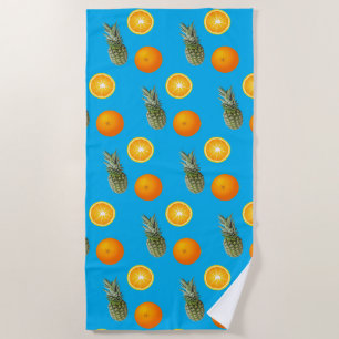 Tropisches Fruchtpinaple Orangenmuster Strandtuch