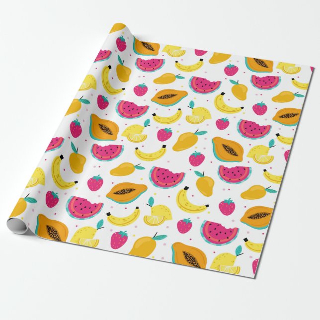 Tropisches Fruchtumhüllungspapier Geschenkpapier (Ungerollt)