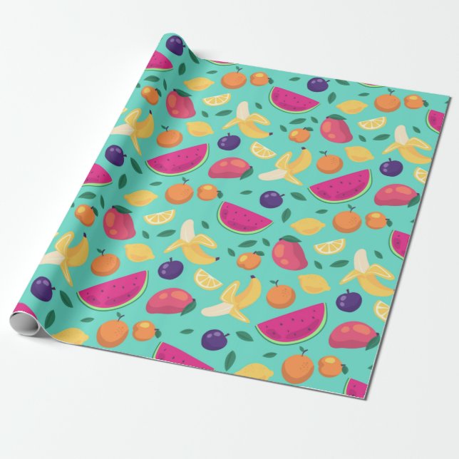 Tropisches Fruchtumhüllungspapier Geschenkpapier (Ungerollt)