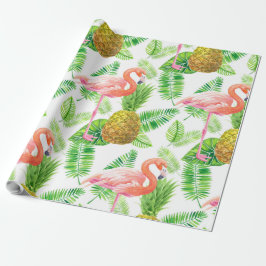tropisches Gartenwassermuster Geschenkpapier