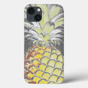Tropisches gelbes Pinneapple auf Grau Case-Mate iPhone Hülle