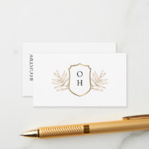 Tropisches Geschenkregister | Goldmonogramm