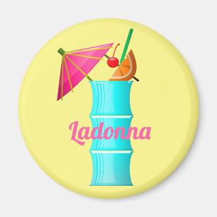 Tropisches Getränk farbenfroher Sommer Hawaii Cock Magnet