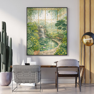 Tropisches Gewächshaus Botanischer Konservator Poster