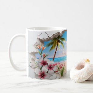 Tropisches Glück 3D-Kaffeetasse Kaffeetasse