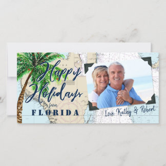 Tropisches Glück Urlaub von Florida Nautical Feiertagskarte