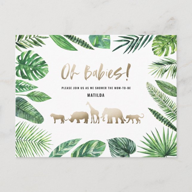 Tropisches Gold, modern farbenfroh Postkarte (Vorderseite)