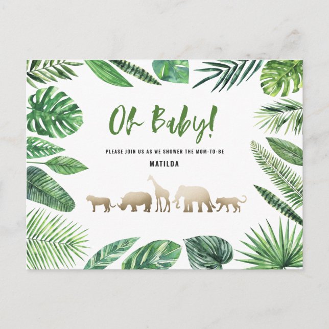 Tropisches Gold, modern farbenfroh Postkarte (Vorderseite)