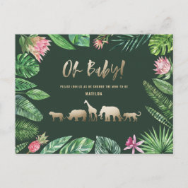 Tropisches Gold, modern farbenfroh Postkarte