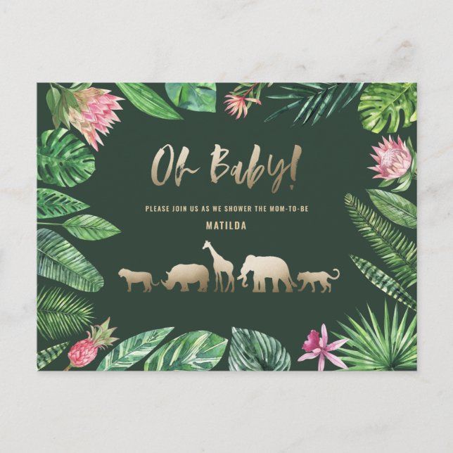 Tropisches Gold, modern farbenfroh Postkarte (Vorderseite)