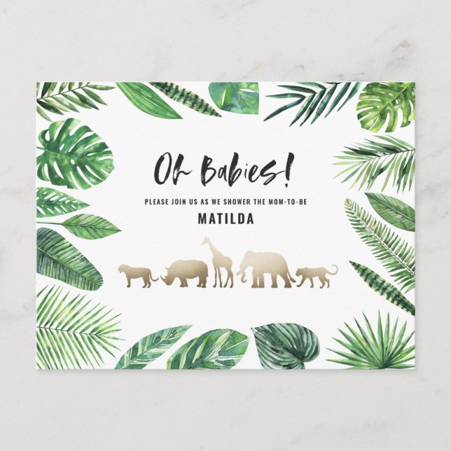 Tropisches Gold, modern farbenfroh Postkarte (Vorderseite)