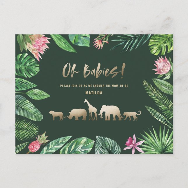 Tropisches Gold, modern farbenfroh Postkarte (Vorderseite)