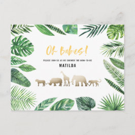 Tropisches Gold, modern farbenfroh Postkarte