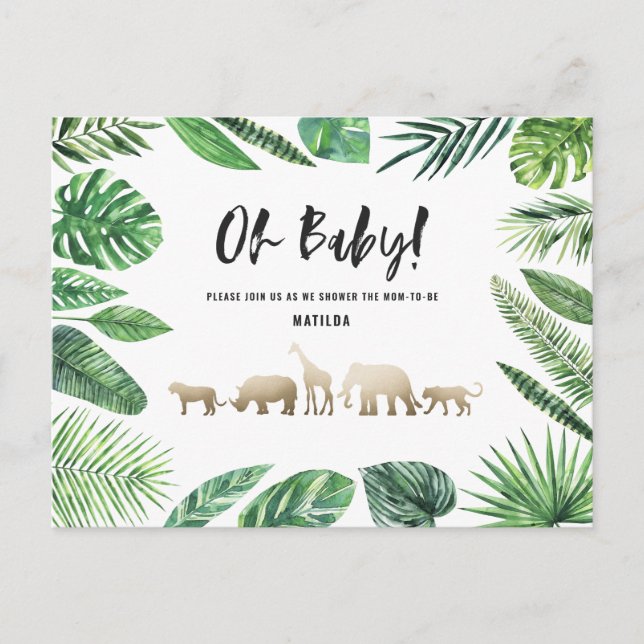 Tropisches Gold, modern farbenfroh Postkarte (Vorderseite)