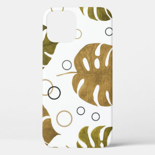 Tropisches Gold: Monstera Leaf Wasserfarbe Case-Mate iPhone Hülle