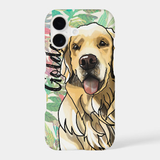 Tropisches golden retriever (addieren Sie