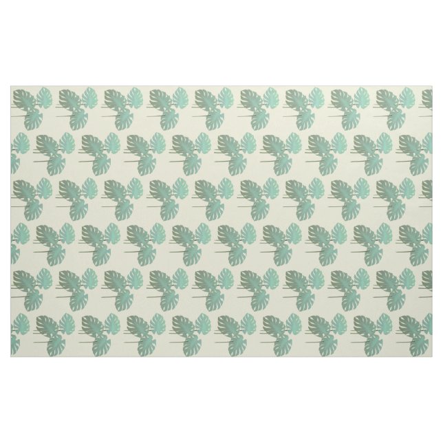 Tropisches grünes Leaf Monastera Pflanze Muster Stoff (Fat Quarter (45,7 x 55,9 cm))