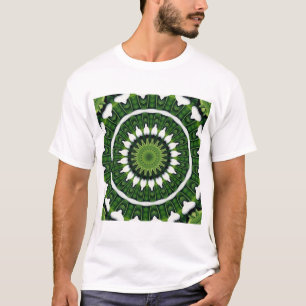 Tropisches grünes Mandala T-Shirt
