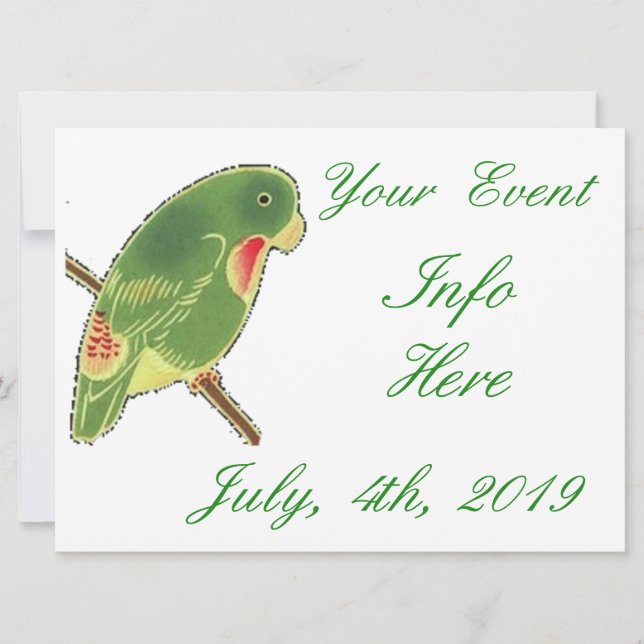 Tropisches grünes Parakeet Thunder_Cove (Vorderseite)