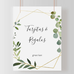 Tropisches grünes spanisches Tarjetas und Regalos Poster
