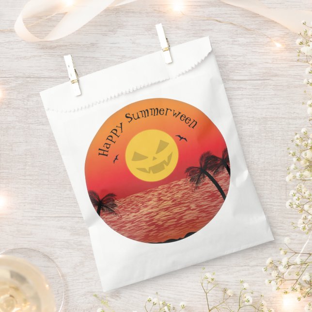 Tropisches Halloween Geschenktütchen (Ausgeschnitten)