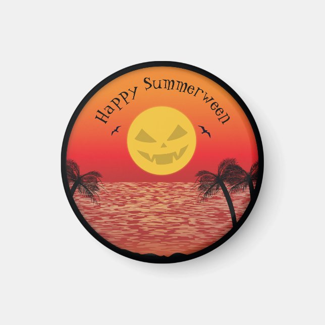 Tropisches Halloween Magnet (Vorne)