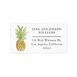 Tropisches Hawaii-Ananas-Rücksendeadresse-Etikett Adressaufkleber