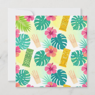 Tropisches Hawaiian Tiki-Muster für Partys Hochzei