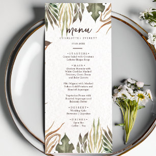 Tropisches Hawaiianisches Hochzeitsmenü Menükarte