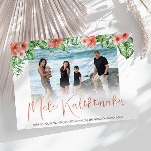 Tropisches Hawaiianisches Mele Kalikimaka-Weihnach Feiertagskarte