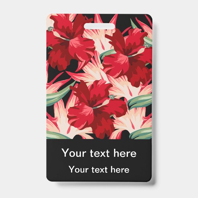 Tropisches hawaiianisches Theme-Event und ID-Abzei Ausweis (Vorderseite)