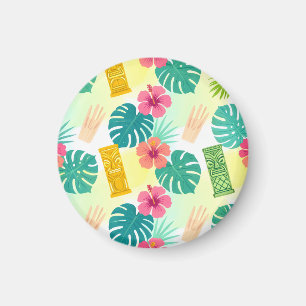 Tropisches hawaiianisches Tiki-Muster für Partys H Magnet