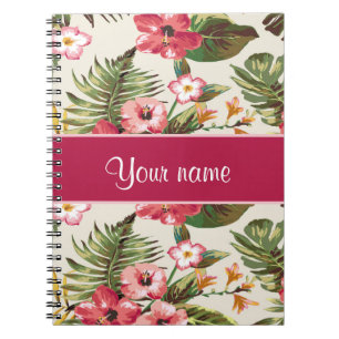 Tropisches Hibiskus-Blumen-Muster Notizblock