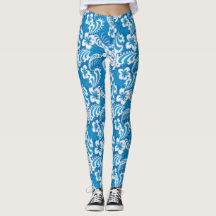 Tropisches Hibiskus-Muster Leggings