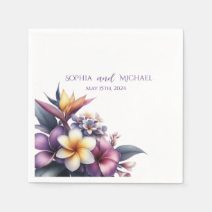 Tropisches Hochzeitspaar - Napkins Serviette