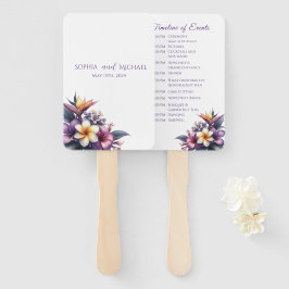 Tropisches Hochzeitsprogramm Fächer