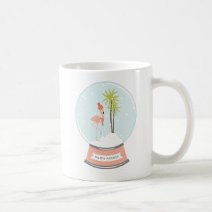 Tropisches Insel-Flamingo-Weihnachten - Rosa Kaffeetasse
