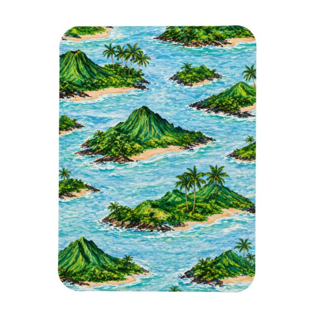 Tropisches Inselarchipel Magnet (Vertikal)